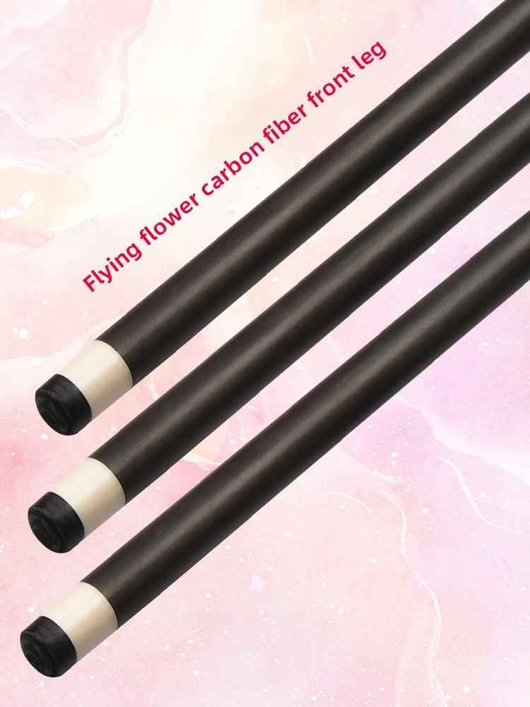 Carbon-Fiber Pool Cue LD Shaft with 1/2 Joint for Spin Control - Heavy-Duty Black Shell Inlaid Leather Grip, Water-Resistant & Splice-Proof Tip (11.8mm) w/ Extension - Professional Billiard Cue Stick