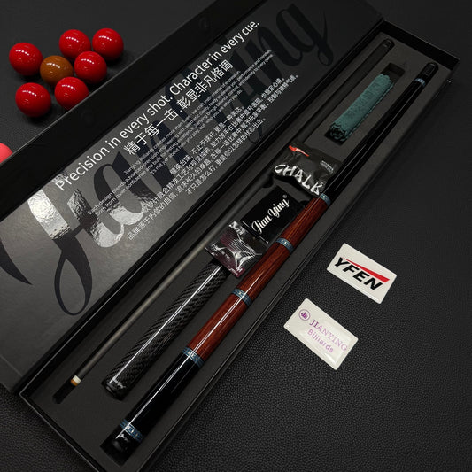 JIAN YING YFEN Luxury Shell Inlaid & Lignum Vitae Carbon Fiber Pool Cue Set Ebony Handle/ Ebony Handle 11.5mm/12.5mm tip FREE Shipping - JIAN YING CuesJIAN YING YFEN Luxury Shell Inlaid & Lignum Vitae Carbon Fiber Pool Cue Set Ebony Handle/ Ebony Handle 11.5mm/12.5mm tip FREE Shipping球杆JIAN YING