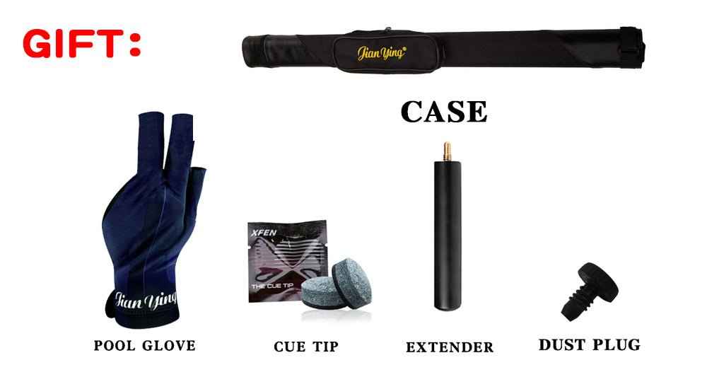 2026 new design billiard cue. Inlaying technique carbon fiber 1/2 billiard cue comes with a cue box and accessories. It features a 58-inch, 11.8mm cue tip Comes with cue case + leather tip + gloves + towel + chalk