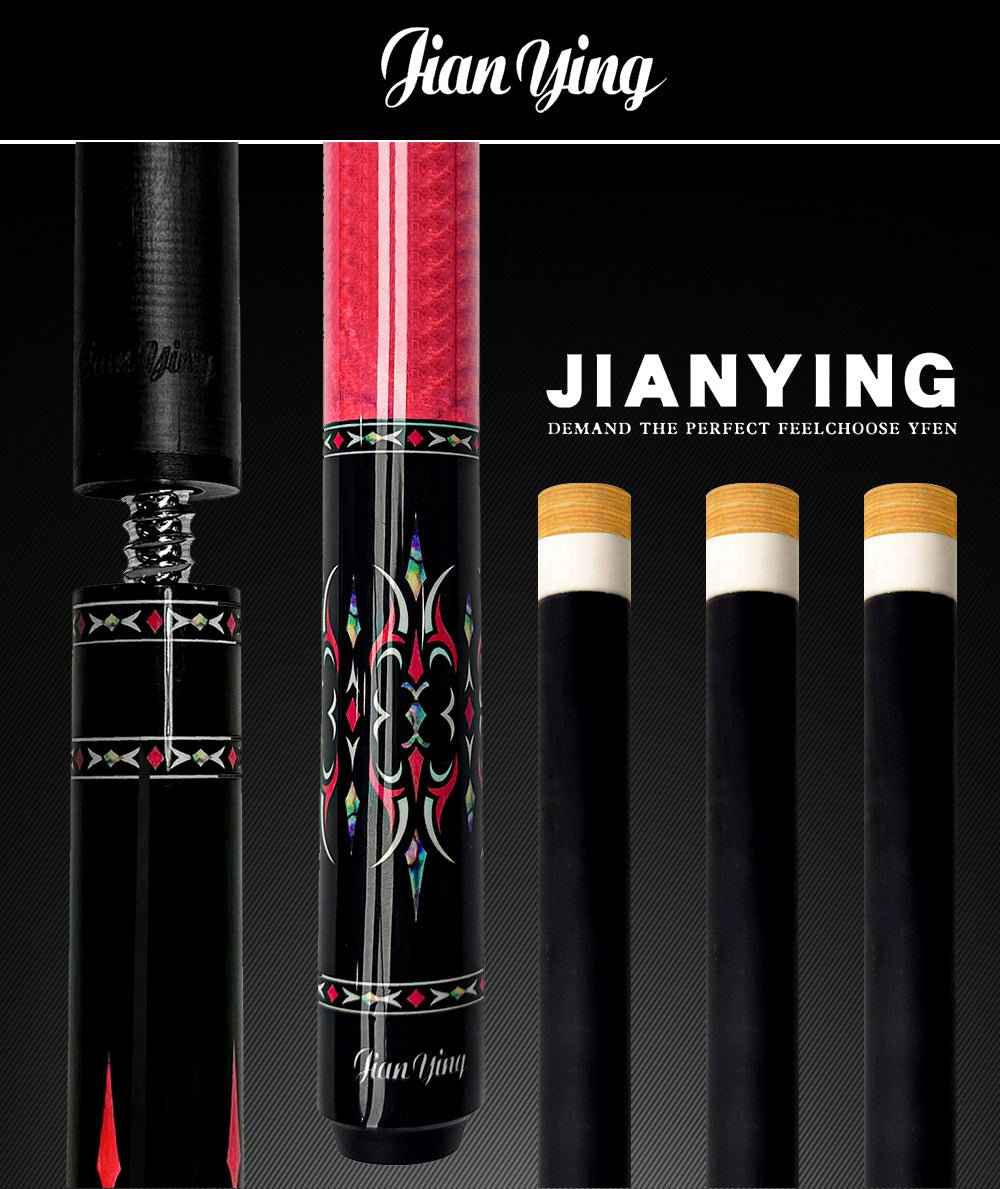2026 new design billiard cue. Inlaying technique carbon fiber 1/2 billiard cue comes with a cue box and accessories. It features a 58-inch, 11.8mm cue tip Comes with cue case + leather tip + gloves + towel + chalk