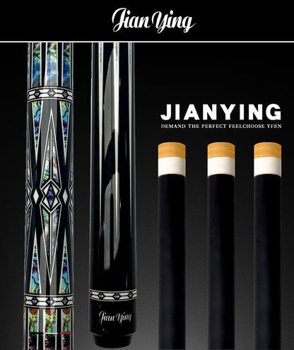 2026 new design billiard cue. Inlaying technique carbon fiber 1/2 billiard cue comes with a cue box and accessories. It features a 58 - inch, 11.8mm cue tip Comes with cue case + leather tip + gloves + towel + chalk - JIAN YING Cues2026 new design billiard cue. Inlaying technique carbon fiber 1/2 billiard cue comes with a cue box and accessories. It features a 58 - inch, 11.8mm cue tip Comes with cue case + leather tip + gloves + towel + chalk球杆JIAN YING