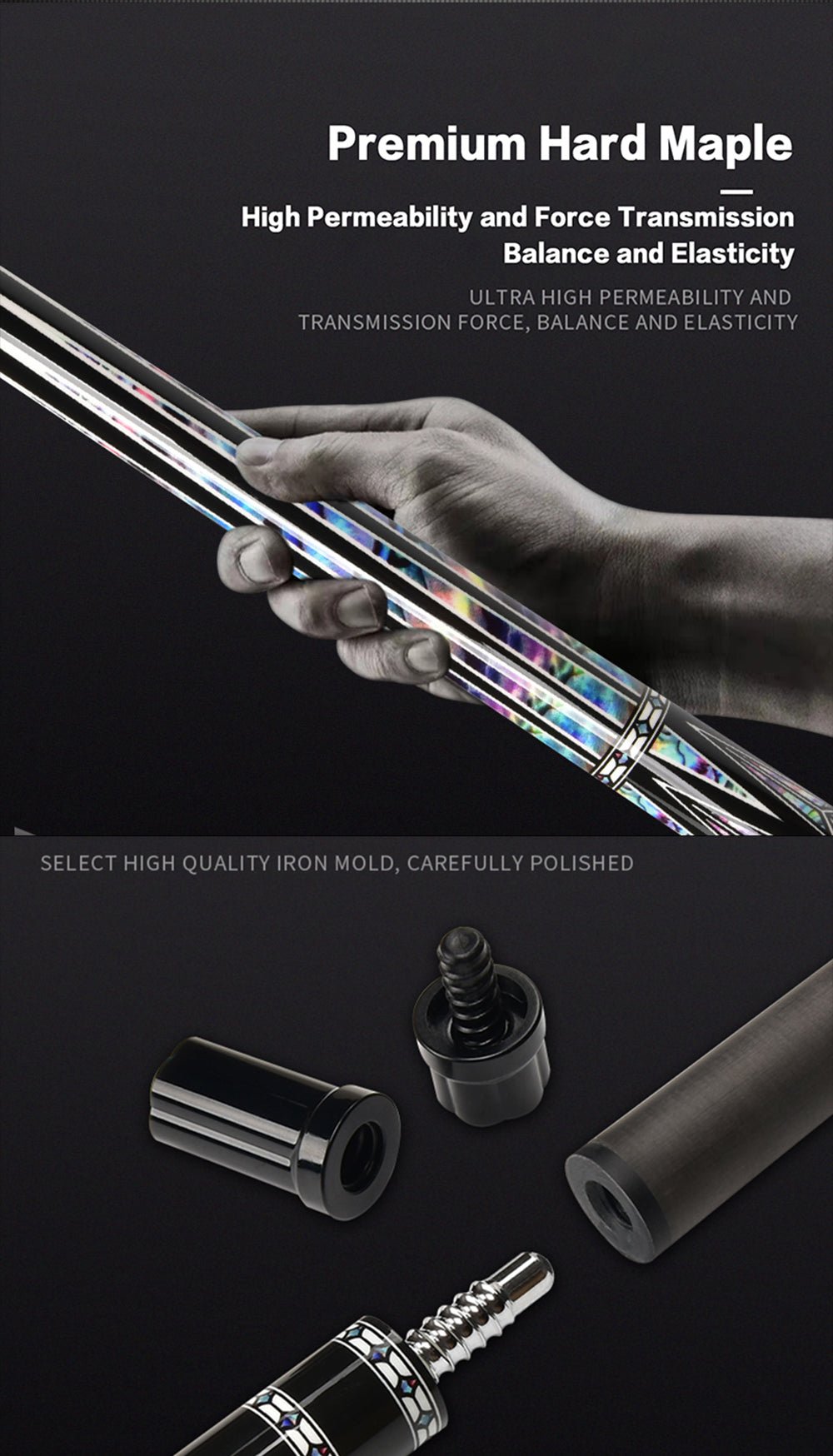 2026 new design billiard cue. Inlaying technique carbon fiber 1/2 billiard cue comes with a cue box and accessories. It features a 58 - inch, 11.8mm cue tip Comes with cue case + leather tip + gloves + towel + chalk - JIAN YING Cues2026 new design billiard cue. Inlaying technique carbon fiber 1/2 billiard cue comes with a cue box and accessories. It features a 58 - inch, 11.8mm cue tip Comes with cue case + leather tip + gloves + towel + chalk球杆JIAN YING