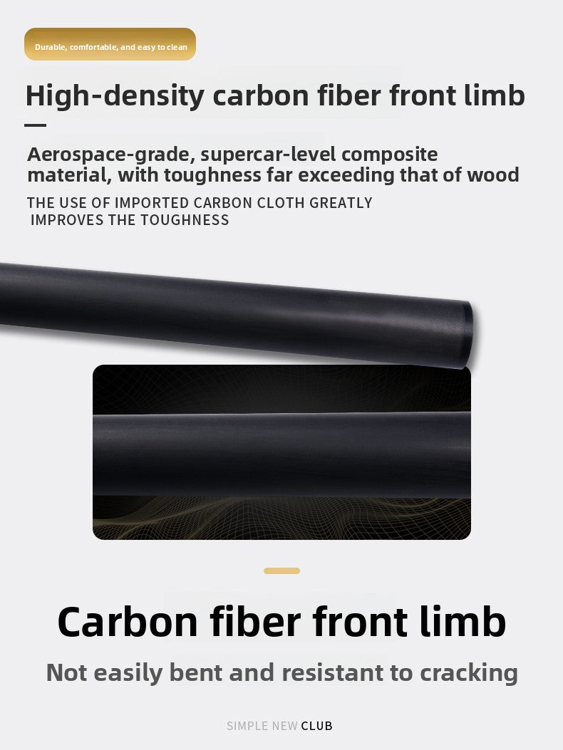 JIAN YING YFEN Carbon Fiber 1/2 Billiard Cue 58-inch 11.8mm Tip for Home & Club Use High-Quality Pool Stick - JIAN YING Cues
