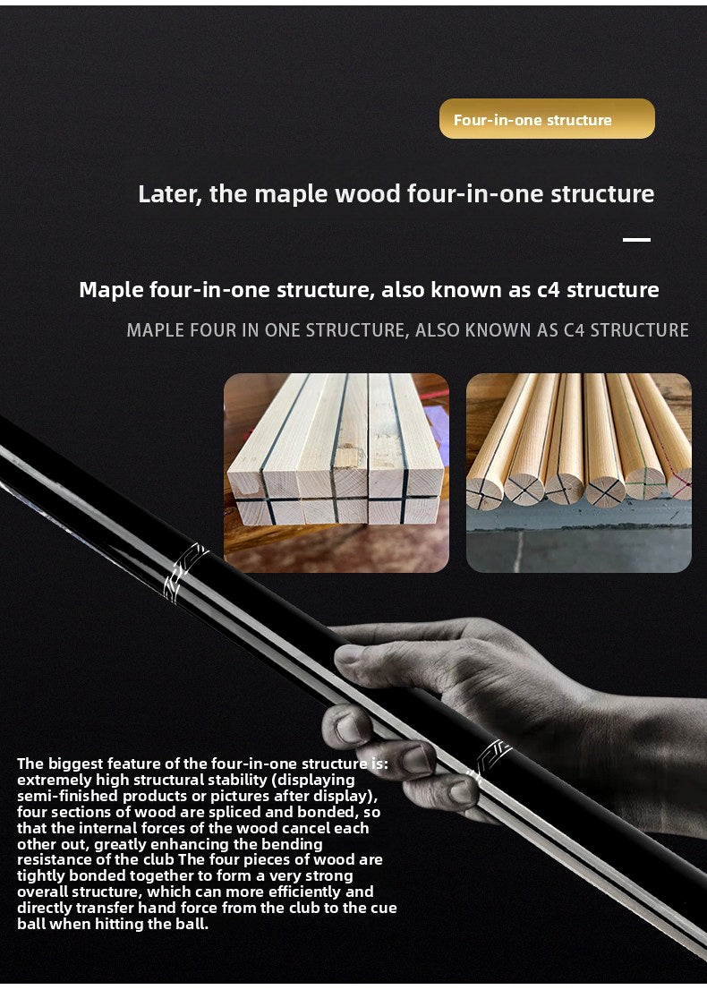 JIAN YING YFEN Carbon Fiber 1/2 Billiard Cue 58-inch 11.8mm Tip for Home & Club Use High-Quality Pool Stick - JIAN YING Cues