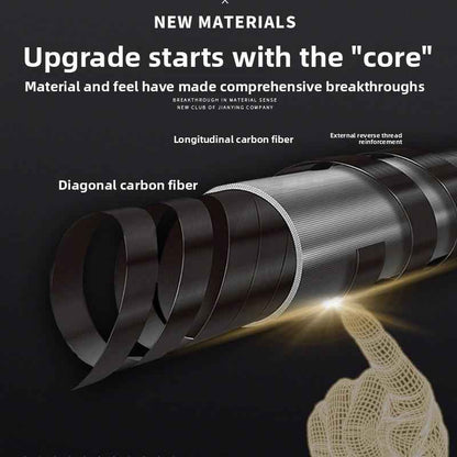 Carbon-Fiber Pool Cue LD Shaft with 1/2 Joint for Spin Control - Heavy-Duty Black Shell Inlaid Leather Grip, Water-Resistant & Splice-Proof Tip (11.8mm) w/ Extension - Professional Billiard Cue Stick