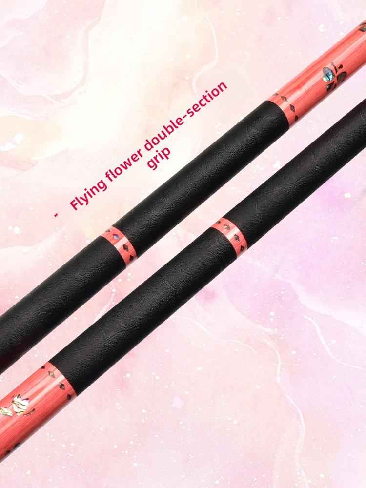 Carbon-Fiber Pool Cue LD Shaft with 1/2 Joint for Spin Control - Heavy-Duty Black Shell Inlaid Leather Grip, Water-Resistant & Splice-Proof Tip (11.8mm) w/ Extension - Professional Billiard Cue Stick