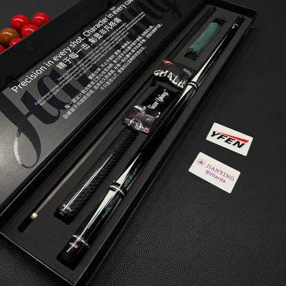 JIAN YING YFEN Luxury Shell Inlaid & Lignum Vitae Carbon Fiber Pool Cue Set Ebony Handle/ Ebony Handle 11.5mm/12.5mm tip FREE Shipping - JIAN YING CuesJIAN YING YFEN Luxury Shell Inlaid & Lignum Vitae Carbon Fiber Pool Cue Set Ebony Handle/ Ebony Handle 11.5mm/12.5mm tip FREE Shipping球杆JIAN YING